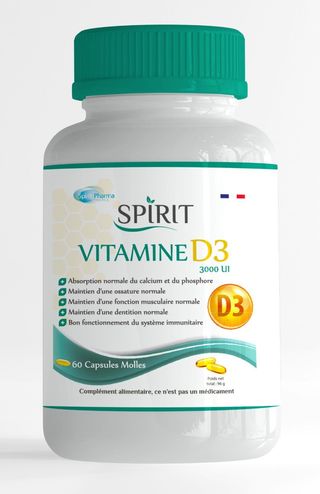 Spirit Pharma France Vitamine D3 60gelules