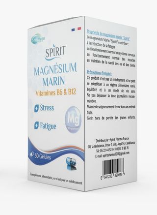 Spirit Pharma France Magnesium Marin+b6+b12 30gelules