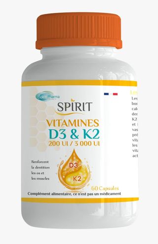 Spirit Pharma France Vitamine D3+k2 60gelules