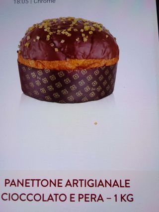 Panettone artigianale 1kg sablú cioccolato e pera