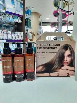 2 kit acheté* NOVACAPIL KIT SOIN LISSANT AUX PROTEINES SHAMPOOING REPARATEUR 100ML + CREME CONDITIONNANTE 100ML + MASQUE REPARATEUR 100ML
