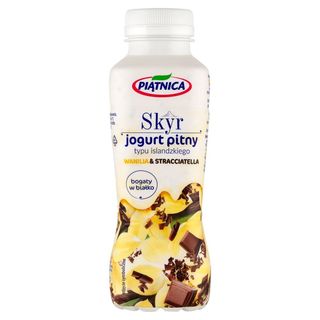 Piątnica Skyr jogurt pitny typu islandzkiego wanilia & stracciatella 350 g