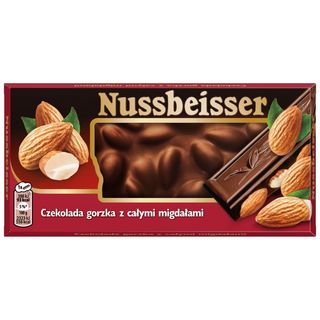 Nussbeisser Czekolada gorzka z całymi migdałami 100 g