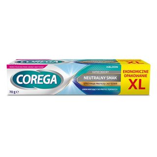 Corega XL Krem mocujący do protez zębowych neutralny smak 70 g