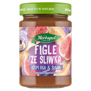 Herbapol Figle ze śliwką Dżem figa & śliwka o obniżonej zawartości cukru 280 g