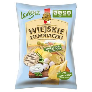 Wiejskie ziemniaczki Chipsy ziemniaczane śmietanka z cebulką 130 g