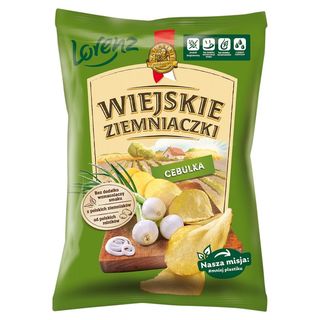 Wiejskie Ziemniaczki Chipsy ziemniaczane cebulka 130 g