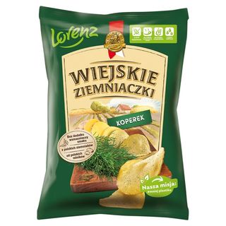 Wiejskie ziemniaczki Chipsy ziemniaczane koperek 130 g