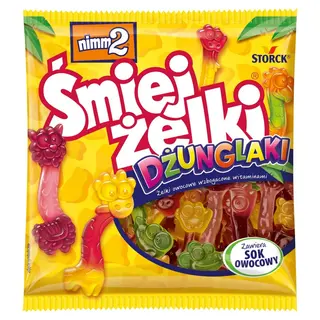 nimm2 Śmiejżelki Dżunglaki Żelki owocowe wzbogacone witaminami 90 g