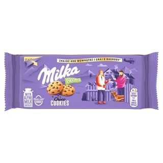 Milka Pieguski Choco Cookies Ciasteczka z kawałkami czekolady mlecznej 135 g