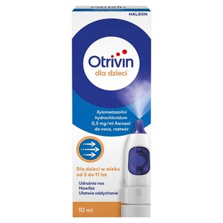 Otrivin 0,5 mg/ml Aerozol do nosa dla dzieci 10 ml