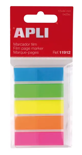 Index adhésifs 5 couleurs fluorescentes45 x 12 mm
