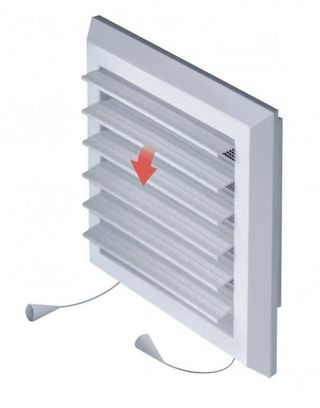 Ventilac. rešetka sa kanapom PLUS 14x14 bijela Awenta