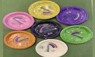 Მყარი Თეფში Მწვანე 25ც