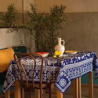 სუფრა - 210x140სმ კალა ლურჯი ბამბა