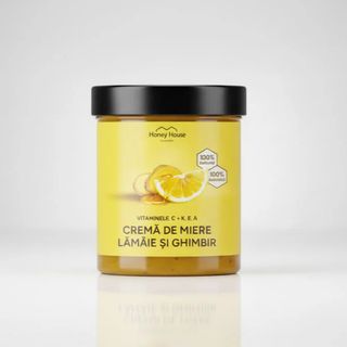 HONEY HOUSE Miere crema cu lamaie/ghimbir 250g