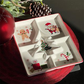 Platou divizat Craciun 26x23cm