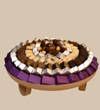 PLATEAU RONDE BEIGE G