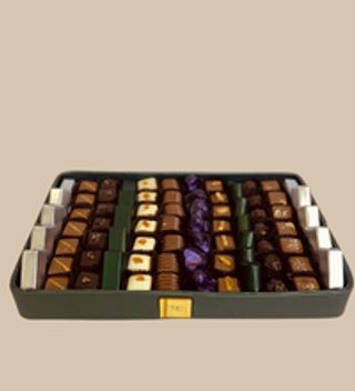 PLATEAU VERT SIMILI CUIRE