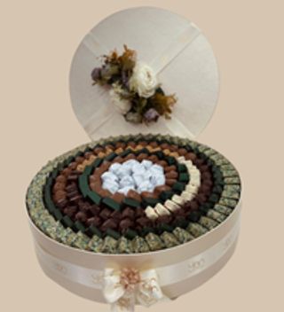 BOITE RONDE SIMILI CUIRE G