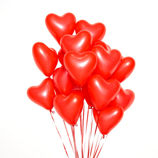 Ჰელიუმის Ბუშტების Თაიგული Წითელი Გულები 20ც