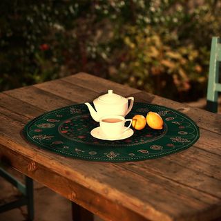 მრგვალი დასაფენი "ალილო" მწვანე