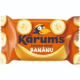 Queso fresco cubierto de chocolate Karums con plátano, 45 g