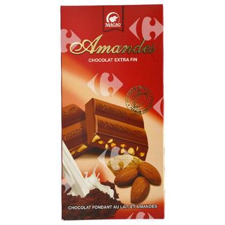 Tablette de Chocolat aux Amandes Extra Fine Macao 150g