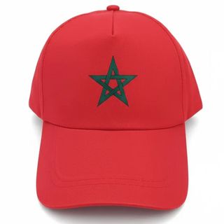 Casquette Maroc en Polyester Rouge pour Adulte