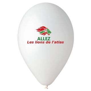 8 Ballons Blancs Allez les Lions de l'Atlas