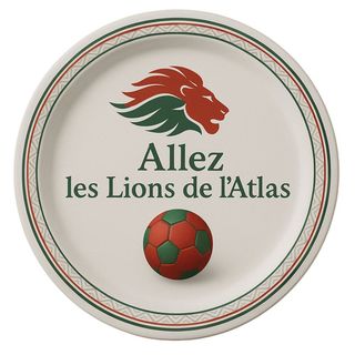 10 Assiettes Allez les Lions de l'Atlas 18 cm