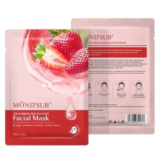 Маска Mond'Sub (МондСаб) для обличчя омолоджуюча Полуниця (тканинна) 23 мл