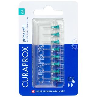 Змінні міжзубні йоржики Curaprox (Курапрокс) CPS 06 Prime Refill бірюзові CH 8 шт