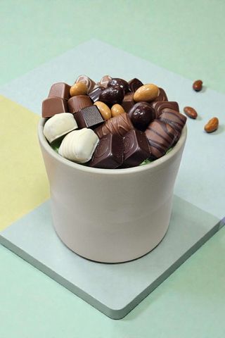 Pot céramique taupe pm