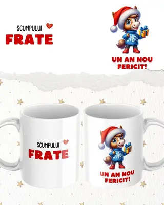 Cană La Mulți Ani frate