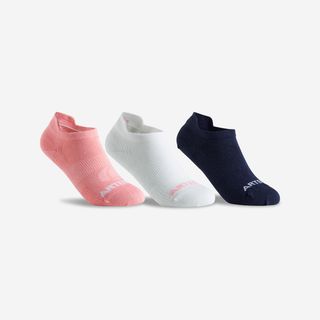 Calcetines Cortos Tenis Niños Artengo Rs 160  Rosa Blanco Marino Lote De 3 31/34 Rosa