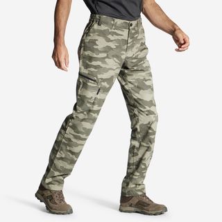 Pantalón De Caza Hombre Solognac 100 Ligero Verde Camuflaje Halftone L Verde