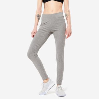 Leggings Fitness Mujer Gris Corte Slim.S / W28 L31 Gris