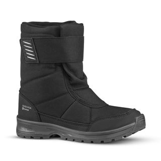 Botas de nieve y apreski impermeables con velcro Niños 24 38 Quechua SH100.26 Negro