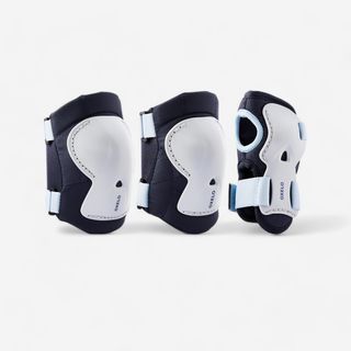 Conjunto 3x2 protecciones roller patinete skate niños PLAY Azul.2XS Azul