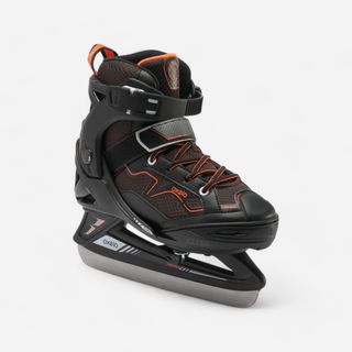 OXELO PATINES DE HIELO FIT100 NIÑOS, COLOR NEGRO/NARANJA 2606