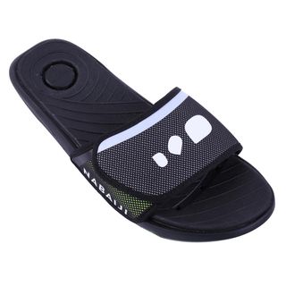 Chanclas piscina Hombre pala negro amarillo.43/44 Negro
