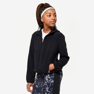Chaqueta Múltiples Deportes Niños Negro Ligera Transpirable.141 148cm10 11A Negro