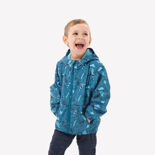 Chaqueta impermeable de montaña y trekking capucha Niños 2 6 años Quechua MH500.103 112cm 4 5A Azul