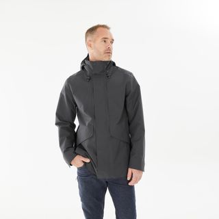Chaqueta impermeable de montaña y trekking Hombre Quechua NH550.M Gris