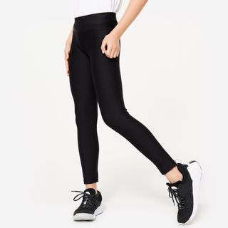 Leggings Niña Negro Talle Alto Transpirables.149 159cm12 13A Negro