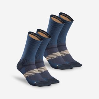 Calcetines Senderismo - Hike 520 Doble High Azul Marino X2 Pares 39/42 Azul