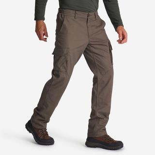Pantalón De Caza Hombre Solognac 520 Marron  Algodon Multibolsillos S Marron