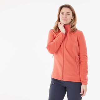 Chaqueta Polar De Montaña Y Trekking Mujer Quechua Mh120 2Xl Naranja