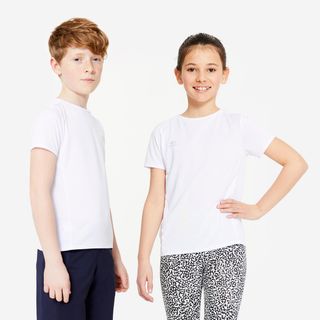 DECATHLON CAMISETA PARA NIÑOS BLANCA TRANSPIRABLE 5-6 AÑOS TALLA S (113-121 CM) 265